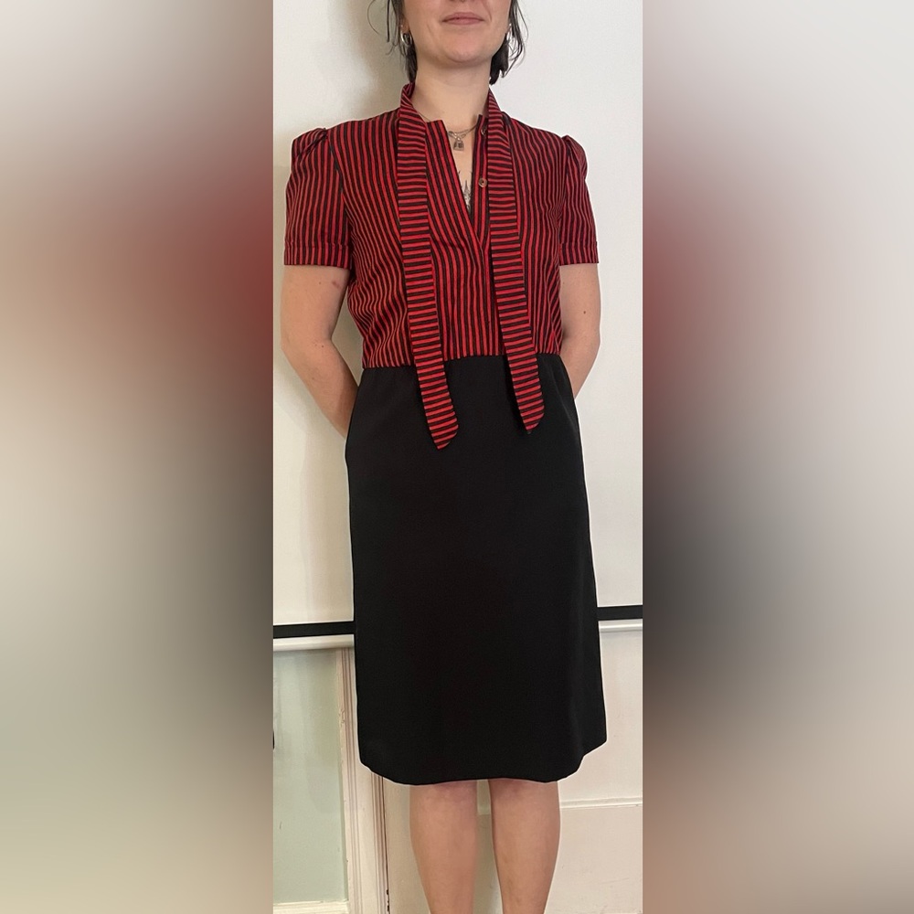 Vintage Red & Black Dress